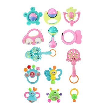 

13x Baby Teether Rattle Baby Rattle Newborn Baby 0-1 Educational Toys Rattle Suit Combination