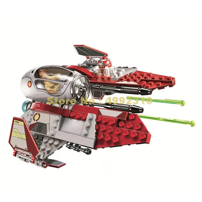 

10575 220pcs star wars obiwan's jedi interceptor micro fighters 2 figures 75135 building block Bricks Toy