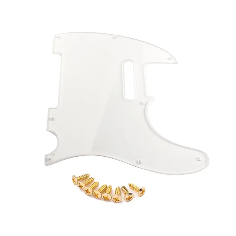 Прозрачная гитара из ПВХ Pickguard скретч пластина 8 отверстий для TL гитары