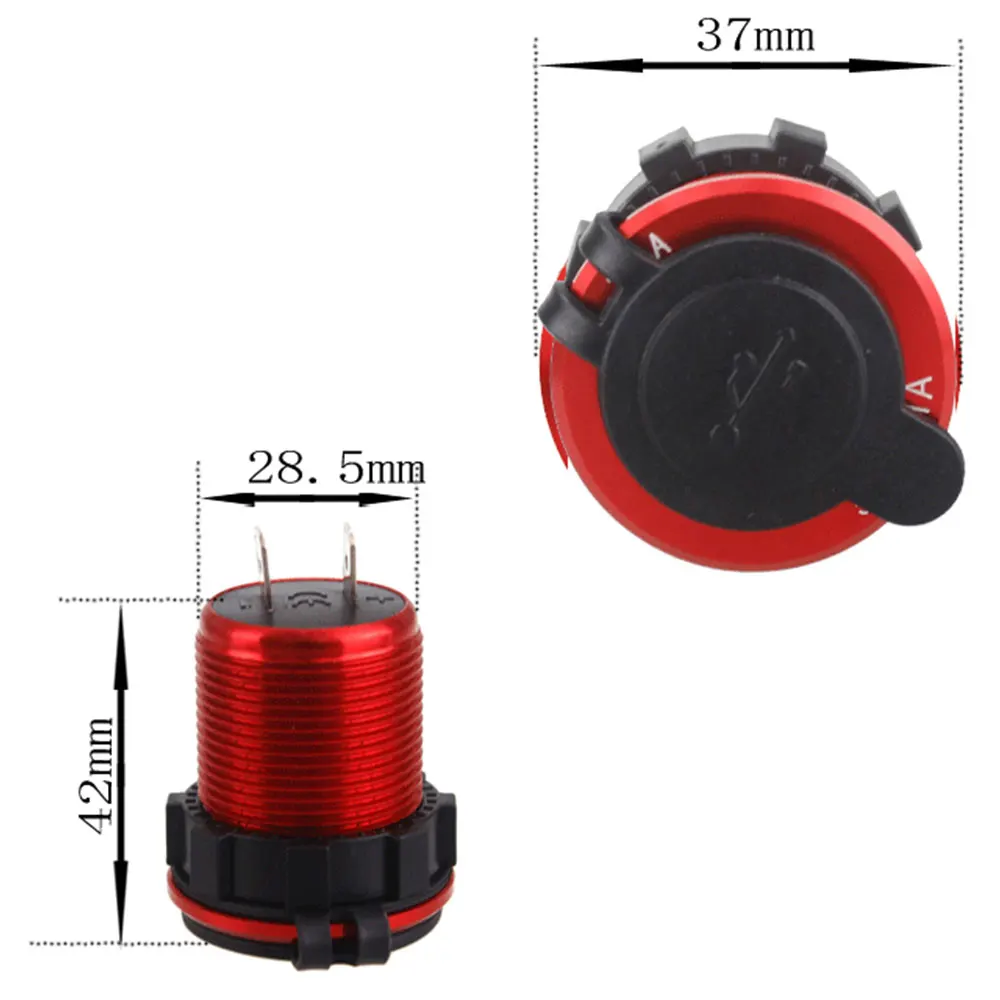 Car USB Charger Car Adapter Pratical Car Charger Universal Power Port 36.8*48.7*28.8mm 12-24V Swivel