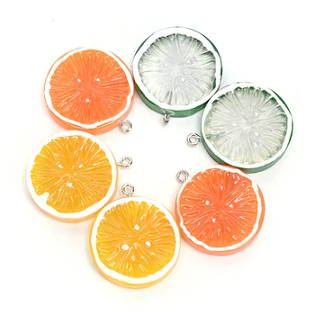 

10pcs Resin Lemon Slice Charms For DIY Jeweelry Cute Flat Back Pendants Fruit Decoration Earring Keychain Accessory