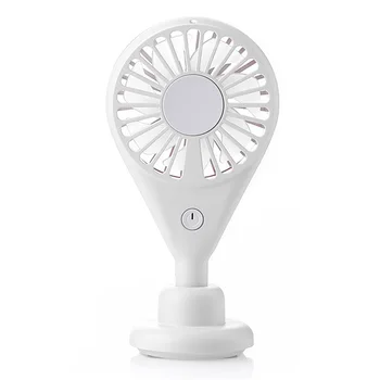 

2 Speed LED Light Portable Table Handheld Fan Mini USB Charging Adjustable