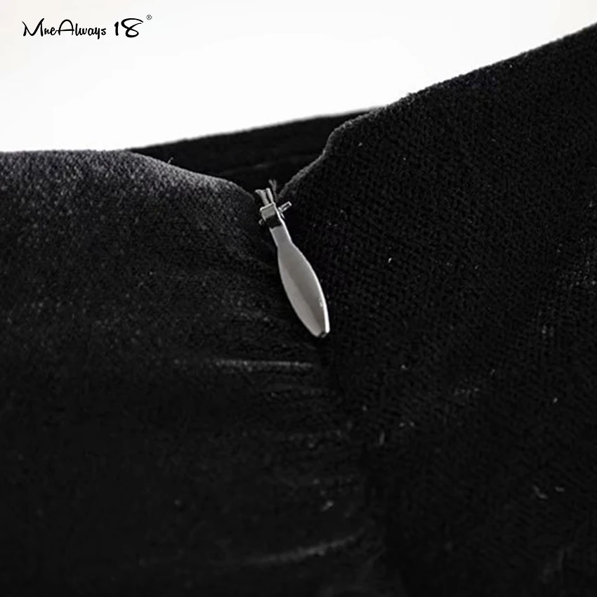 Mnealways18 необычная винтажная черная бархатная юбка, Женская мини-юбка, зимние женские вечерние юбки с рюшами, сексуальные юбки с высокой талией и оборками
