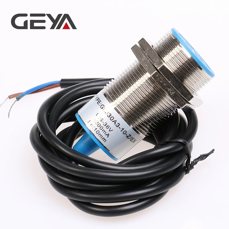 GEYA 10 мм Дистанционный датчик приближения NPN PNP Постоянный ток 10-30 в датчик приближения DC 2 провода 4 провода без NC M30 размер винта