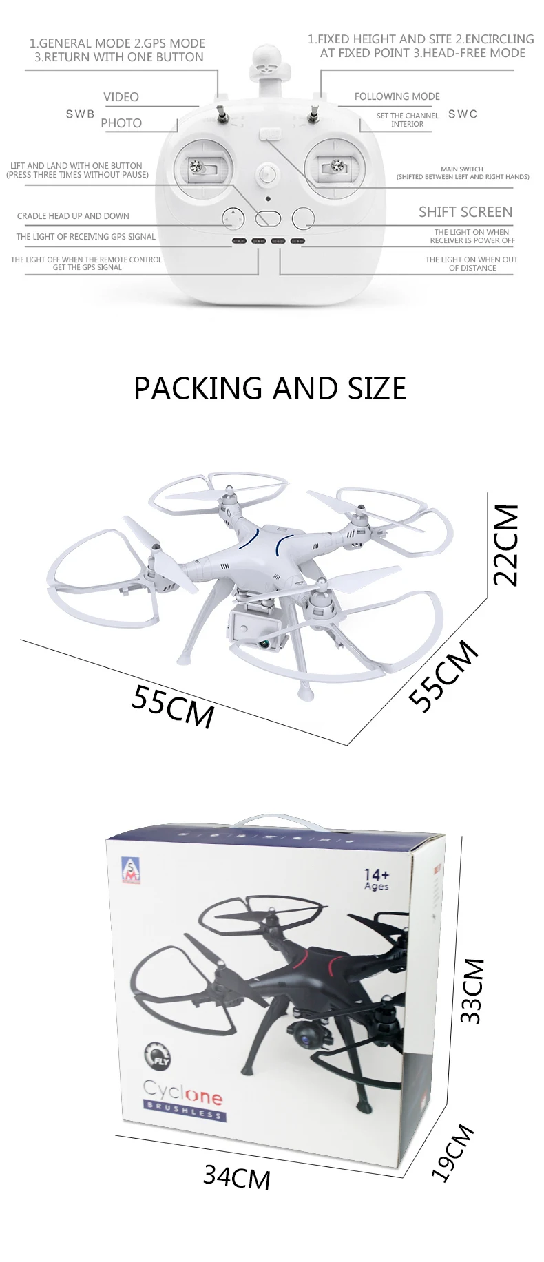 Новинка AOSENMA CG037 Cycone бесщеточный Двойной gps wifi FPV с камерой HD 1080P RC Дрон Квадрокоптер VS CG035 Высокое качество RC игрушки