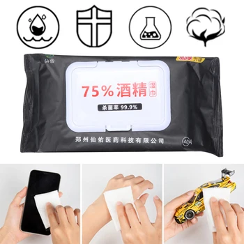 

Disposable Alcohol Pads 75% Alcohol Wet Wipe Effective Antiseptic Cleaning Sterilization 40 Sheets First Aid Cleaning Wipes