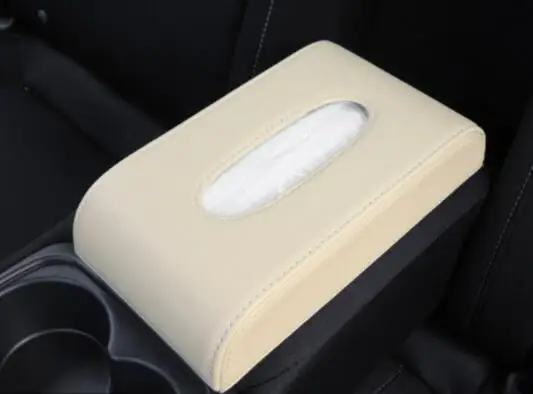 

Car Leather Armrest Tissue Box Cover Pumping Paper Car Home Napkin Holder Case