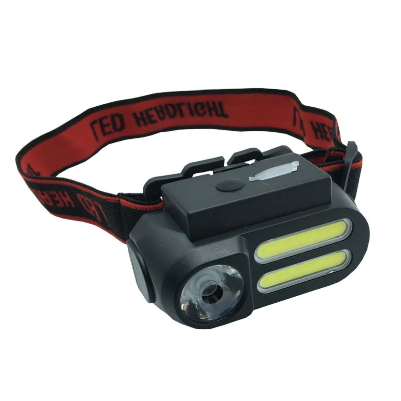 XANES NF-611 светодиодный+ 2COB 650LM 4 режима налобный фонарь 90 ° вращающийся Многофункциональный USB Водонепроницаемый походный фонарик для езды на велосипеде