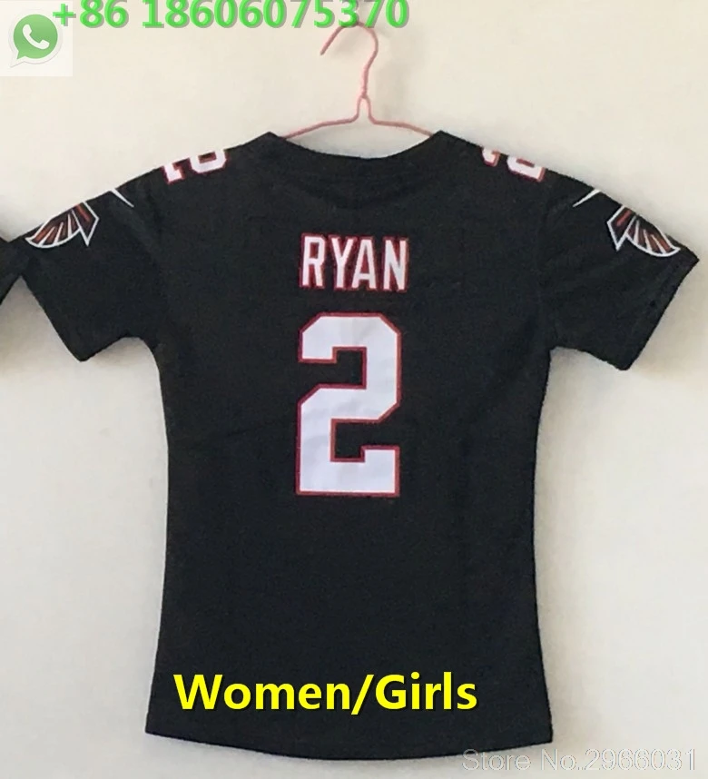 for women A+++ качественная женская майка 2 Matt Ryan 11 Julio Jones 24 devonta freeman - Цвет: for women