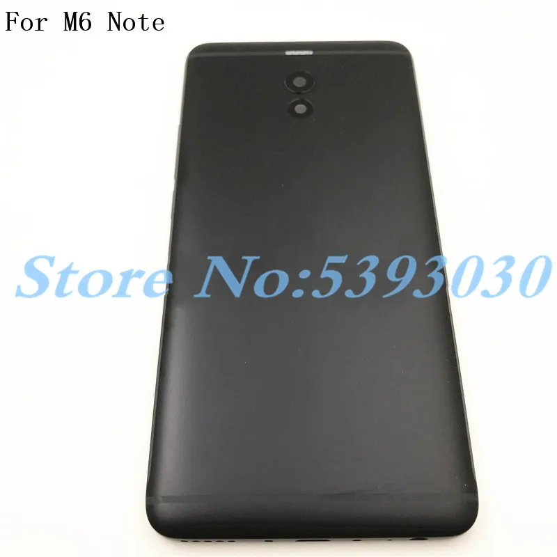 Корпус 5," для Meizu M6 Note, металлическая задняя крышка для батареи, запасные части для мобильного телефона, чехол+ кнопки объектива