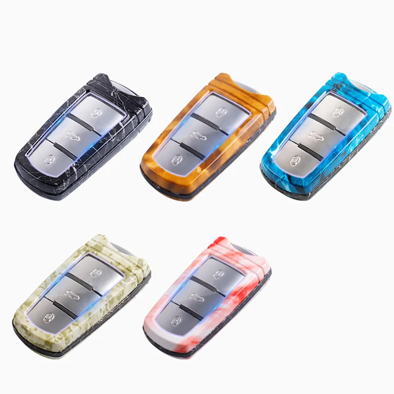 Чехол для ключа автомобиля Marble ABS VW Volkswagen Polo Golf Passat Beetle Caddy T5 Up Eos Tiguan Skoda A5 SEAT Leon Altea