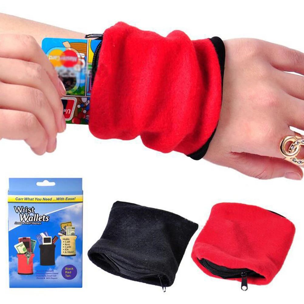 

Bracers Wrist Wallet Pouch Band Zipper Running Travel Gym Cycling Safe Sport Bag Sports Safety Outdoor Sports Protective Gear