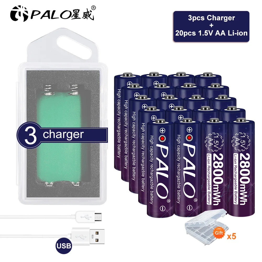 

Palo 1.5v aa li-ion lithium-ion battery for 1.5 V aa 2A with 2slots aa Li-ion Battery Charger smart charger
