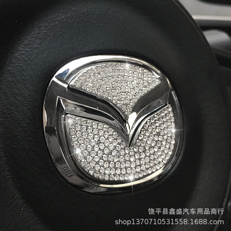 

Mazda CX-4 Diamond Steering Wheel Standard Angkesaila CX5 7 9 Tezi Interior Trim Diamond Set Stickers Aluminum Car Logo