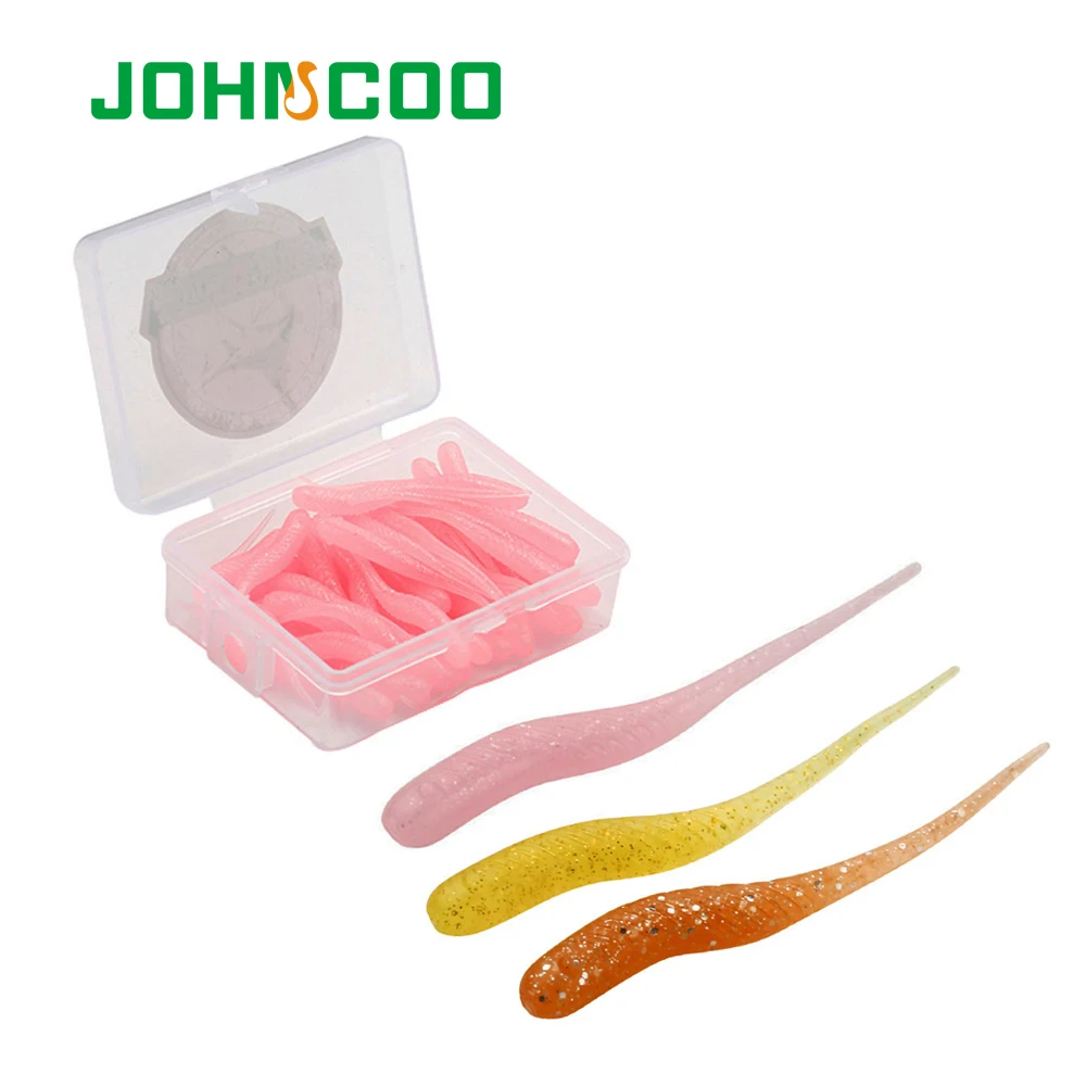 JOHNCOO50pcsFishingLureRockFishSoftBait40mm034gSiliconeBass