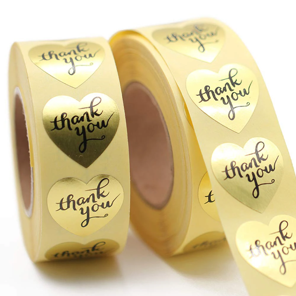 心形金色贴纸-2