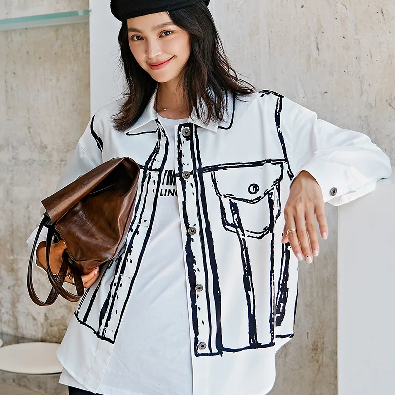 LANMREM осень 2019 женский классический хит яркий Топ оригинальный свободный с