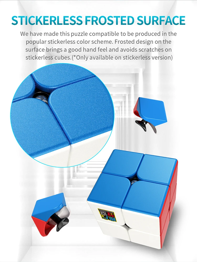 Cuber speed Moyu MoFang JiaoShi Meilong 2x2 невидимый волшебный куб MFJS MEILONG 2x2x2 Cubing Class Meilong 2x2 speed Cube