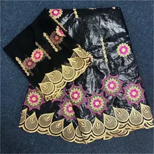 Лидер продаж в африканском стиле Getzner ткань с камни парча в Гвинейском стиле высокое качество хлопковый Базен Riche ткань 5+ 2 м