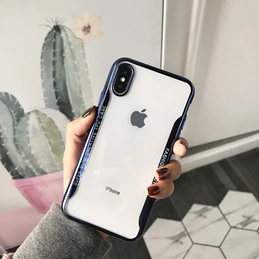Модный чехол для телефона для iPhone 6, 6 S, 7, 8 Plus, мягкий ТПУ гальванический чехол для X, XR, XSMAX 11, 11Pro MAX, защитный чехол - Цвет: Бежевый