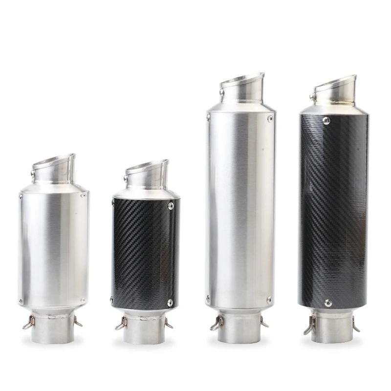 

High temperature resistance of the first generation of inclined true carbon fiber for motorcycle exhaust pipe small cylinder