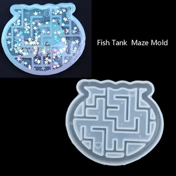 

Maze Quicksand Pendant Mold Labyrinth Fish Tank Castle Camera Kechain Molds Kit L4ME