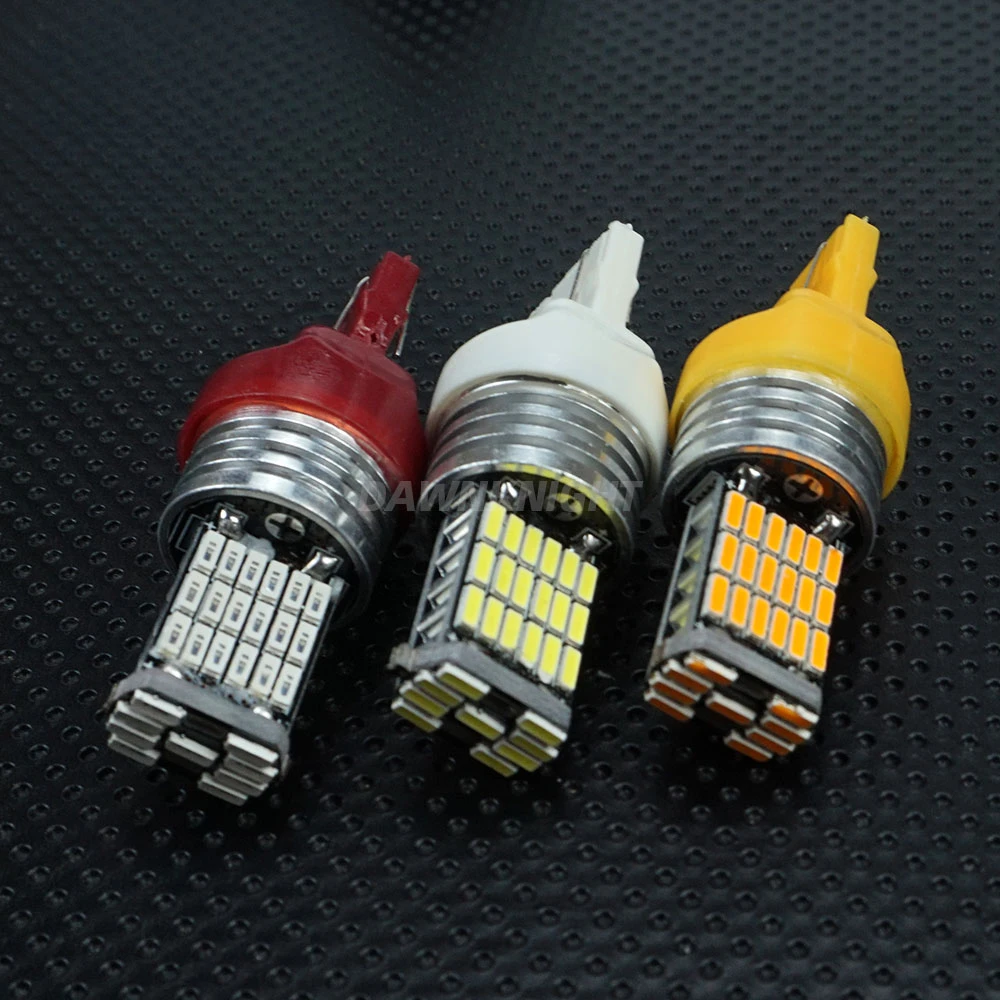 2 шт. T20 7443 Поворотная сигнальная лампочка задний тормозной фонарь 4014 45SMD Canbus T20 7443 W21/5 Вт автомобильная светодиодная сигнальная лампа противотуманная фара