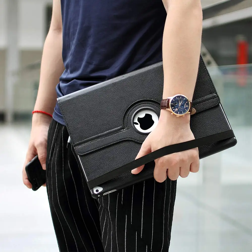 NTSPACE 360 Degrees Rotating PU Leather Flip Case For iPad Pro 12.9 inch 2015 2017 A1584 Smart Auto Sleep Wake Stand Holder