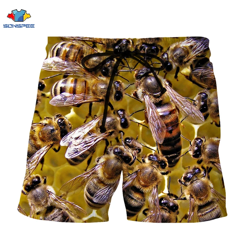 Мужские и женские шорты с 3D принтом SONSPEE Bee Insect Hurajuku модные спортивные унисекс