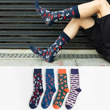 

Novelty Crazy Animal Cute Crew Socks Men 100 Combed Cotton Skateboard Long Casual Colorful Funny Socks Sale Sports Shark Socks