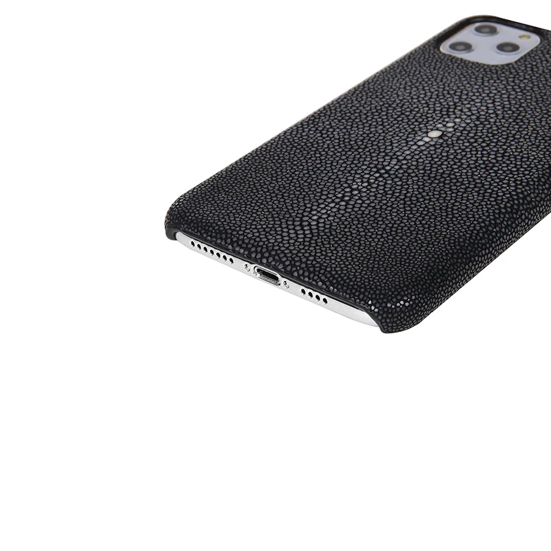 Натуральный жемчуг ската рыбьей кожи чехол из натуральной кожи чехол для телефона чехол для iPhone 5 5S SE 6 6S 7 8 Plus X XR XS 11 Pro Max