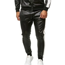 Мужские джоггеры из искусственной кожи в стиле хип-хоп, танцевальные высокие уличные дизайнерские мотоциклетные Гаремные тренировочные брюки, спортивные штаны для мужчин, новинка