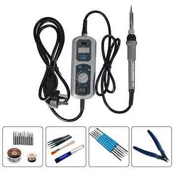 

YIHUA 908D 60W Portable Thermostat Soldering Iron Suit Digital Display Adjustable Thermostat Electric Welding Repair Tools Kit