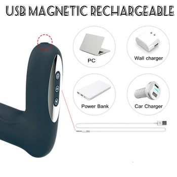 Heating Thrusting Dildo Vibrator Big Butt Plug Anal Vibrator Male Masturbator Prostate Massager Anus Sex toys for Women Men Gay 6