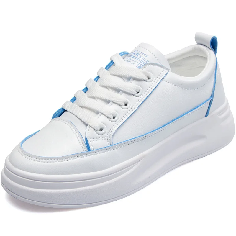 

2019 Spring and Autumn New Designer Wedges White Shoes Female Platform Sneakers Women Tenis Feminino Casual Female Shoes Woman