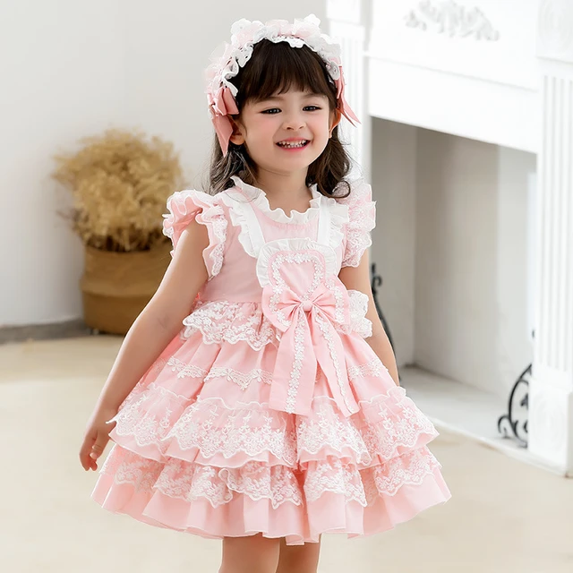 Vestidos reales España para niña pequeña, ropa de Boutique, vestido de España para cumpleaños infantil, vestido de bautismo, Lolita - AliExpress