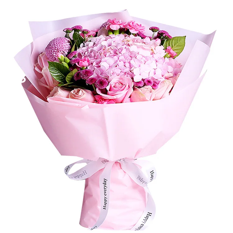 

20PCS Flower bouquet packaging material Korean waterproof plastic flower wrapping paper solid color matte paper