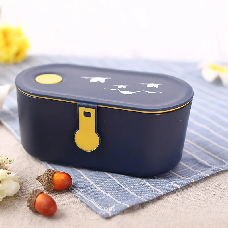 Bento Ланч-бокс для детей, контейнер для микроволновой печи, герметичный, без бисфенола, пшеничная солома, набор посуды, Экологичная коробка для еды