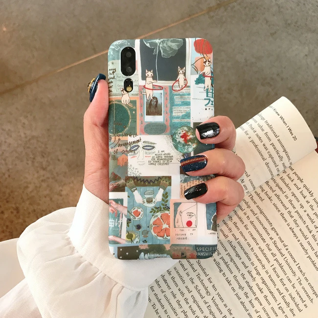 Милый художественный чехол для телефона Huawei P20 lite P30 Pro P20lite жесткий
