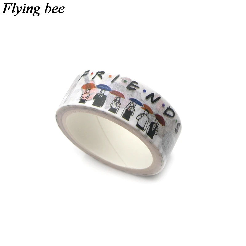 Flyingbee 6 шт./компл. с надписью ТВ шоу Friends(клейкая лента из сериала очень странные Бумага лента Washi Игра престолов стикер ленты вентиляторы gits X0639