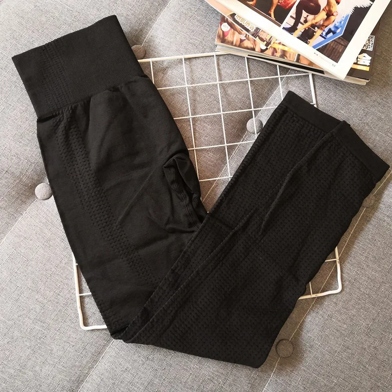  Hip-lifting Fitness Pants Fast-drying Elasticity Slim High-waist Tight Pants Running Sports Pants Y