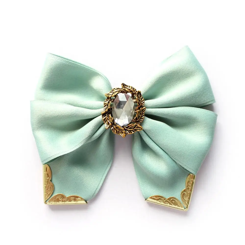 Ribbon Bow Tie Британский Для мужчин Для женщин свадебный банкет воротник Средства ухода за кожей Шеи Рубашка Лук Галстуки вручную из золотистого металла школьников бабочки со стразами и бантом - Цвет: Ribbon Bow Tie