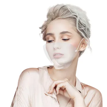 

Restaurant Chef Face Mask Lip Language Fabric Facial Mask Catering Transparent Mouth Bandanas Woman Protective Cotton Mask#YL5