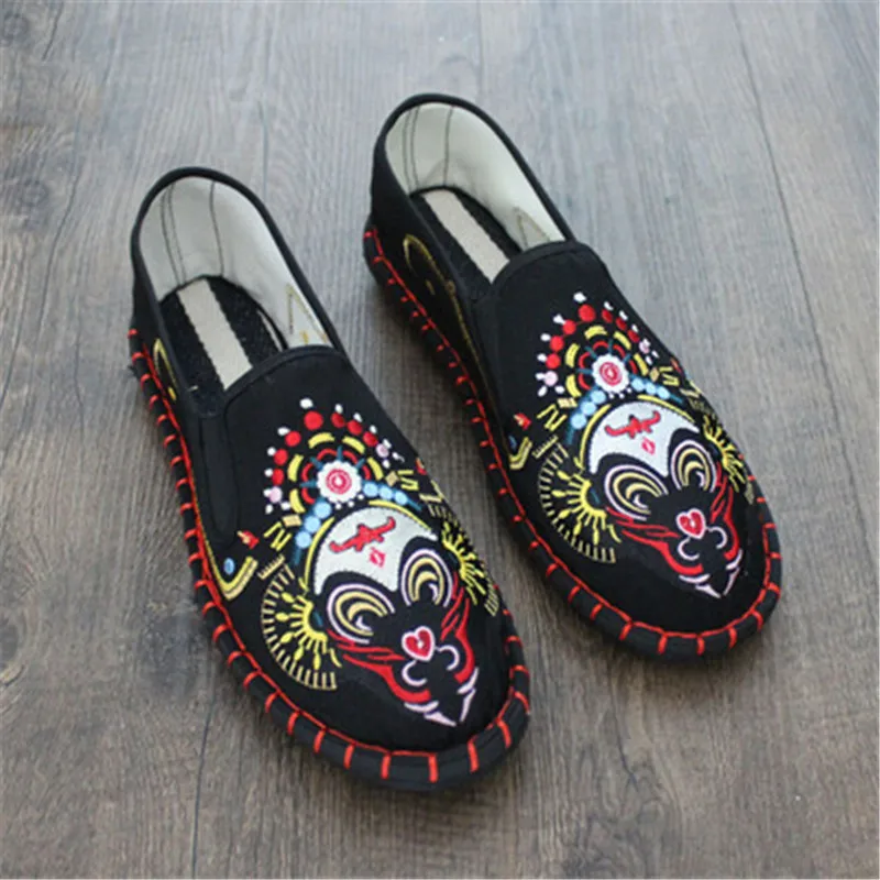 Harajuku/мужские туфли на плоской подошве; Повседневная парусиновая обувь с вышивкой; мужские туфли из вулканизированной кожи; лоферы; легкие и износостойкие весенние модные женские туфли на резиновой подошве