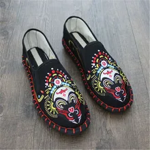 Harajuku/мужские туфли на плоской подошве; Повседневная парусиновая обувь с вышивкой; мужские туфли из вулканизированной кожи; лоферы; легкие и износостойкие весенние модные женские туфли на резиновой подошве