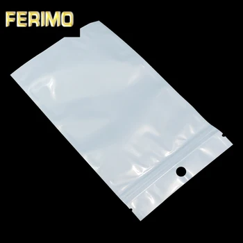 

Wholesale 300Pcs/Lot 10*22cm White Self Seal Zipper Plastic Retail Packaging Poly Bag, Zip Lock Bag Package W/ Hang Hole