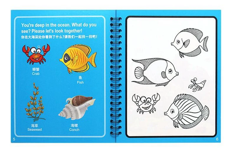 Newst мультяшная многоразовая Волшебная водная рисовальная книга каракули ручка книжка-раскраска игрушки доска для рисования для детей Образование подарок на день рождения