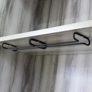 

1pcs Wall-Mounted Wine Glass Rack Wine Glass Rack Kitchen Bar Champagne Rack Glass Zinc Alloy Rack Storage