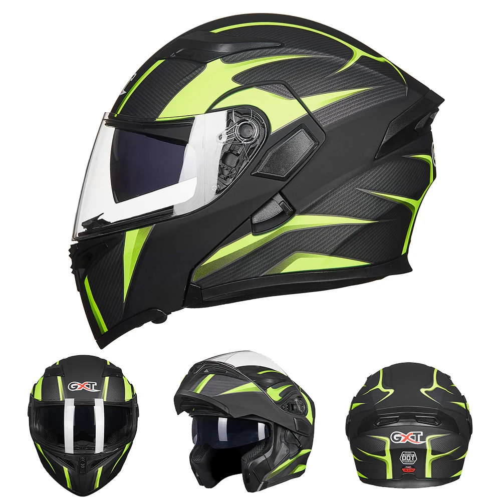 Skup GXT nowy kask motocyklowy z unoszoną szybą kask motocrossowy Capacete da Motocicleta Cascos Moto Casque Doublel obiektyw wyścigi kask jeździecki #