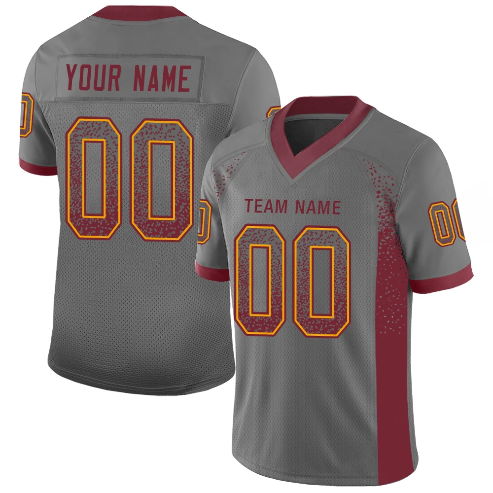 Football Jersey Team Name/Number Full Sublimate Football Game Training Stretch Soft Uniform for Male/Girl/Youth